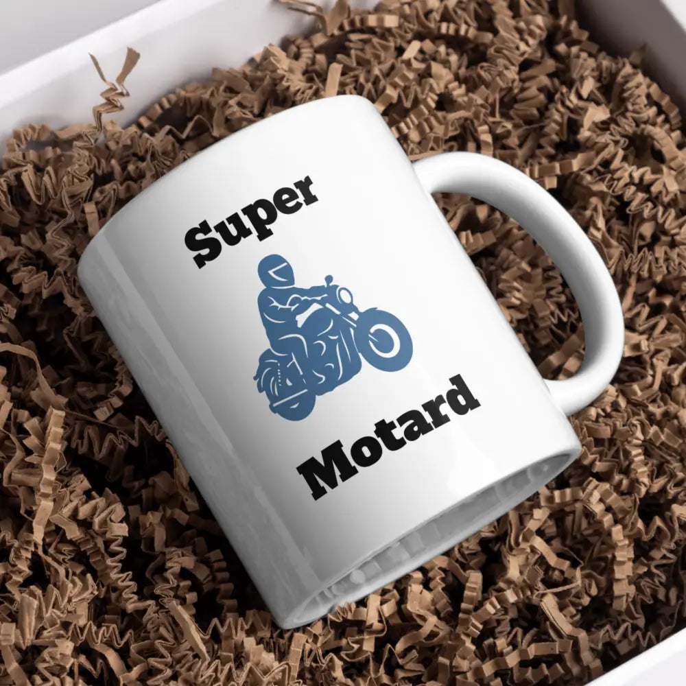 Tasse moto vue de face — mug passionné sport céramique nord de France cadeau