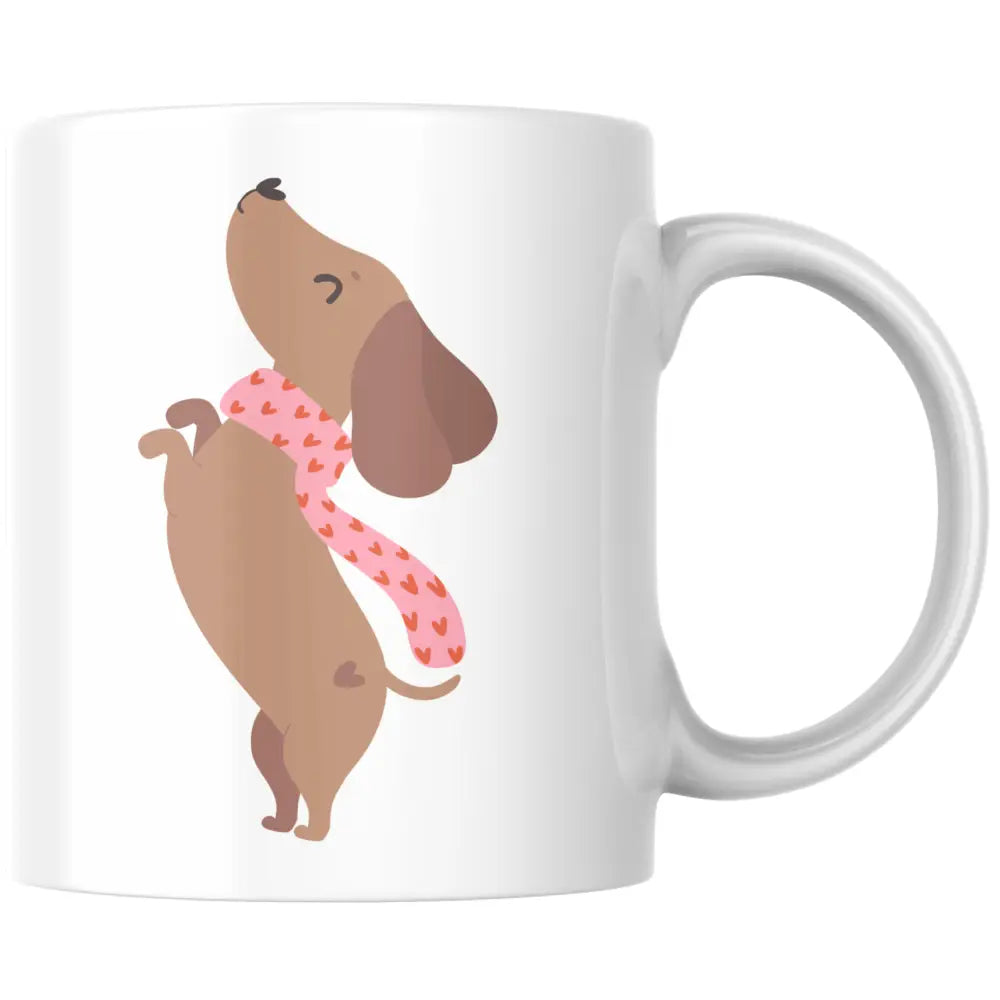 Mug céramique chien illustré — tasse kawaii mignonne artisanale Made in France 330 ml