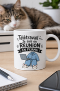 Mug Télétravail — Le compagnon chaleureux des journées à domicile