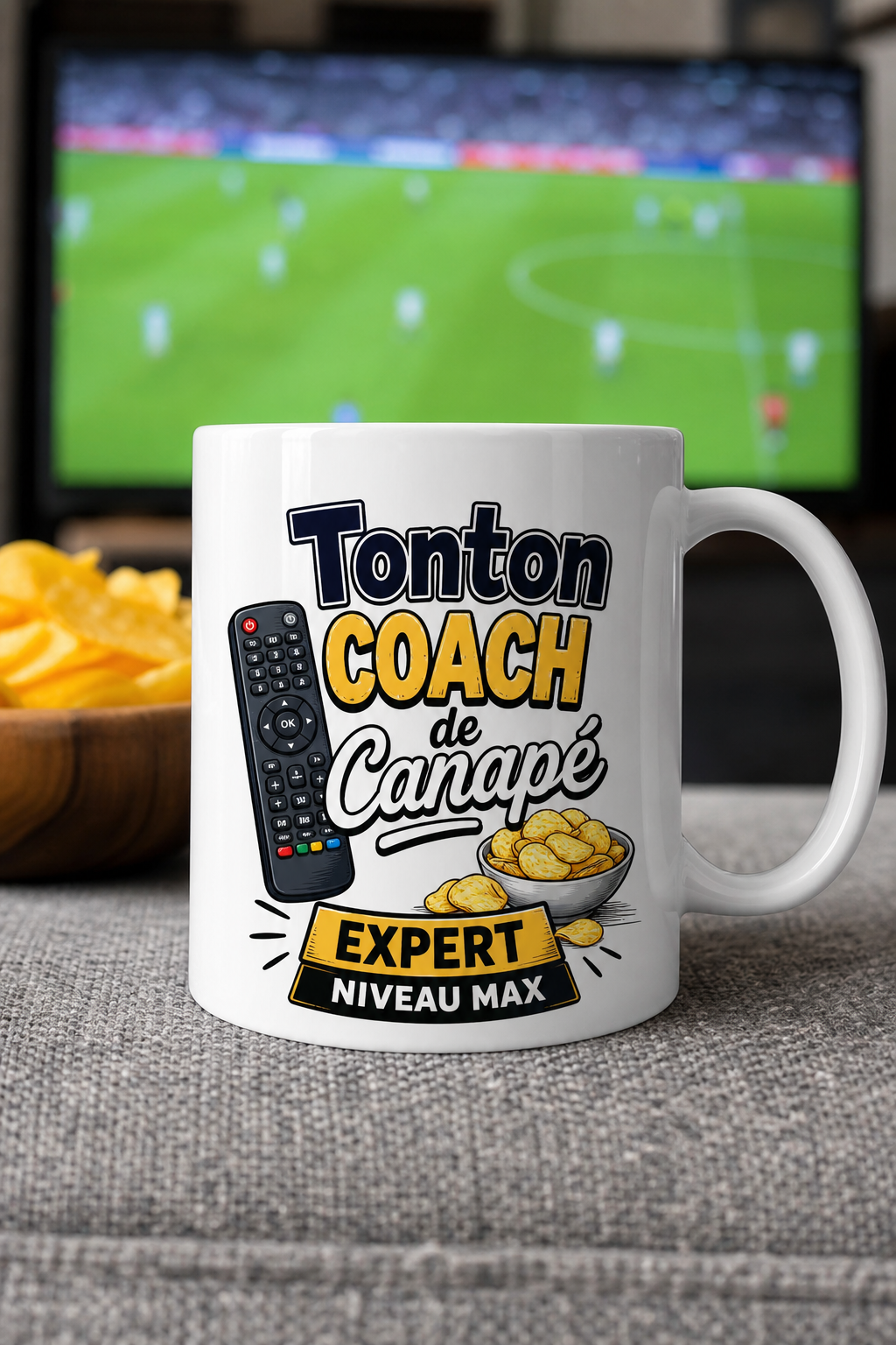 Mug Tonton Footballeur de Salon personnalisé – humour | Instant Mugs