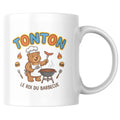 Mug céramique cadeau tonton — mug tonton - le roi du barbecue illustré artisanal Made in France