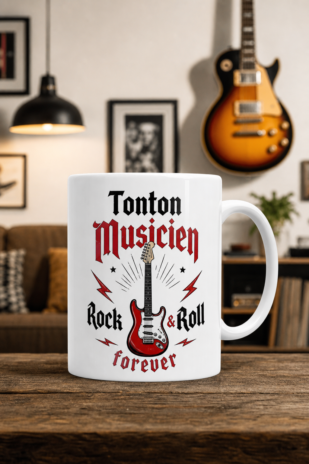 Mug Tonton Musicien personnalisé – touche musicale | Instant Mugs