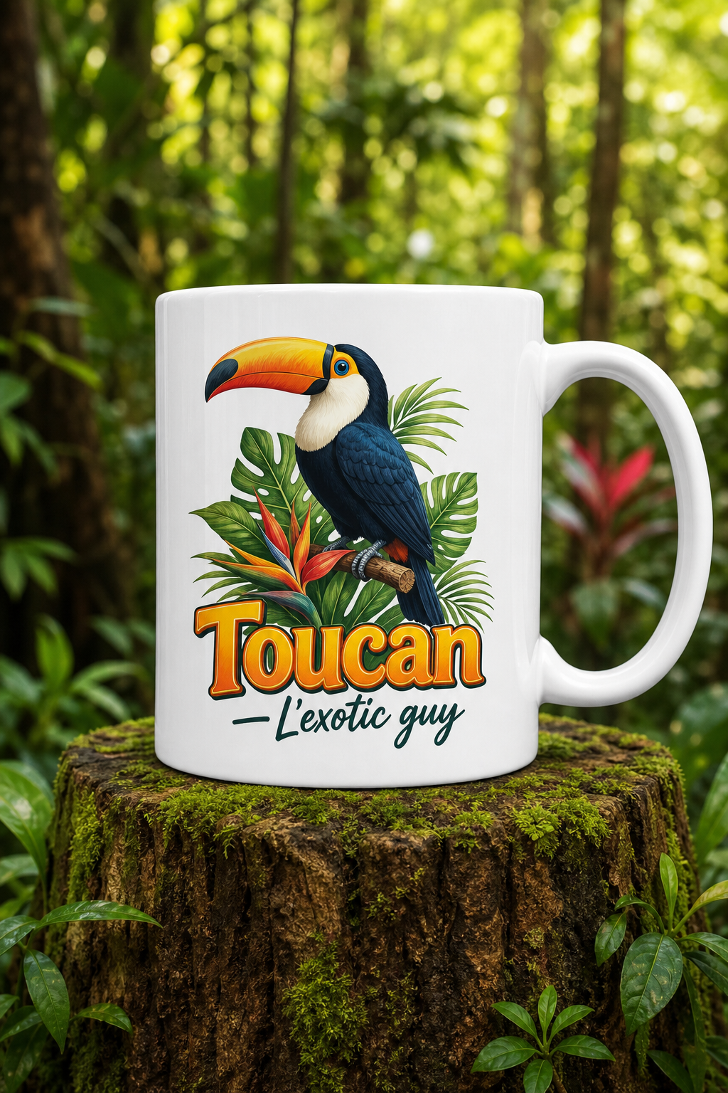 Mug Toucan Exotique personnalisé – couleurs tropicales | Instant Mugs