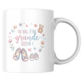 Mug céramique annonce grossesse — mug tu vas être grande sœur! pastel, artisanal Made in France