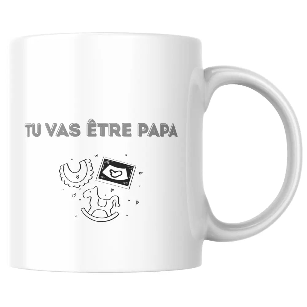 Mug céramique annonce grossesse — mug tu vas être papa — annonce future paternité, artisanal Made in France