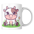 Mug céramique vache illustré — tasse kawaii mignonne artisanale Made in France 330 ml