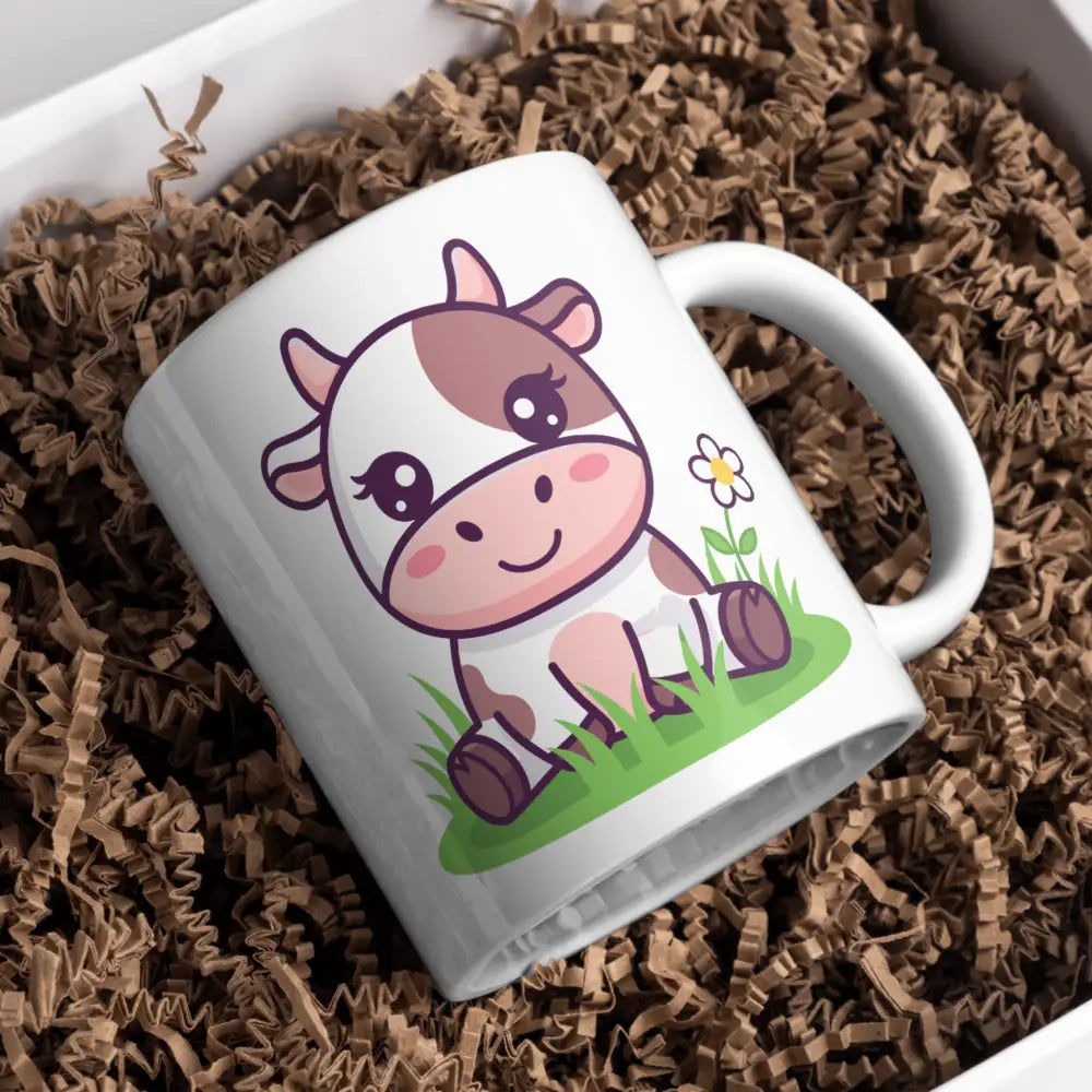 Tasse vache vue de face — mug illustré pour amoureux des animaux céramique nord de France
