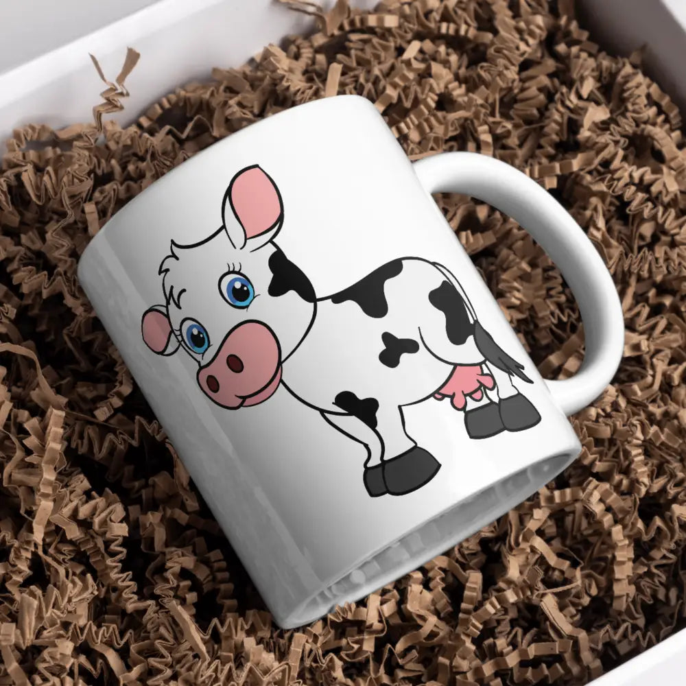 Tasse vache vue de face — mug illustré pour amoureux des animaux céramique nord de France