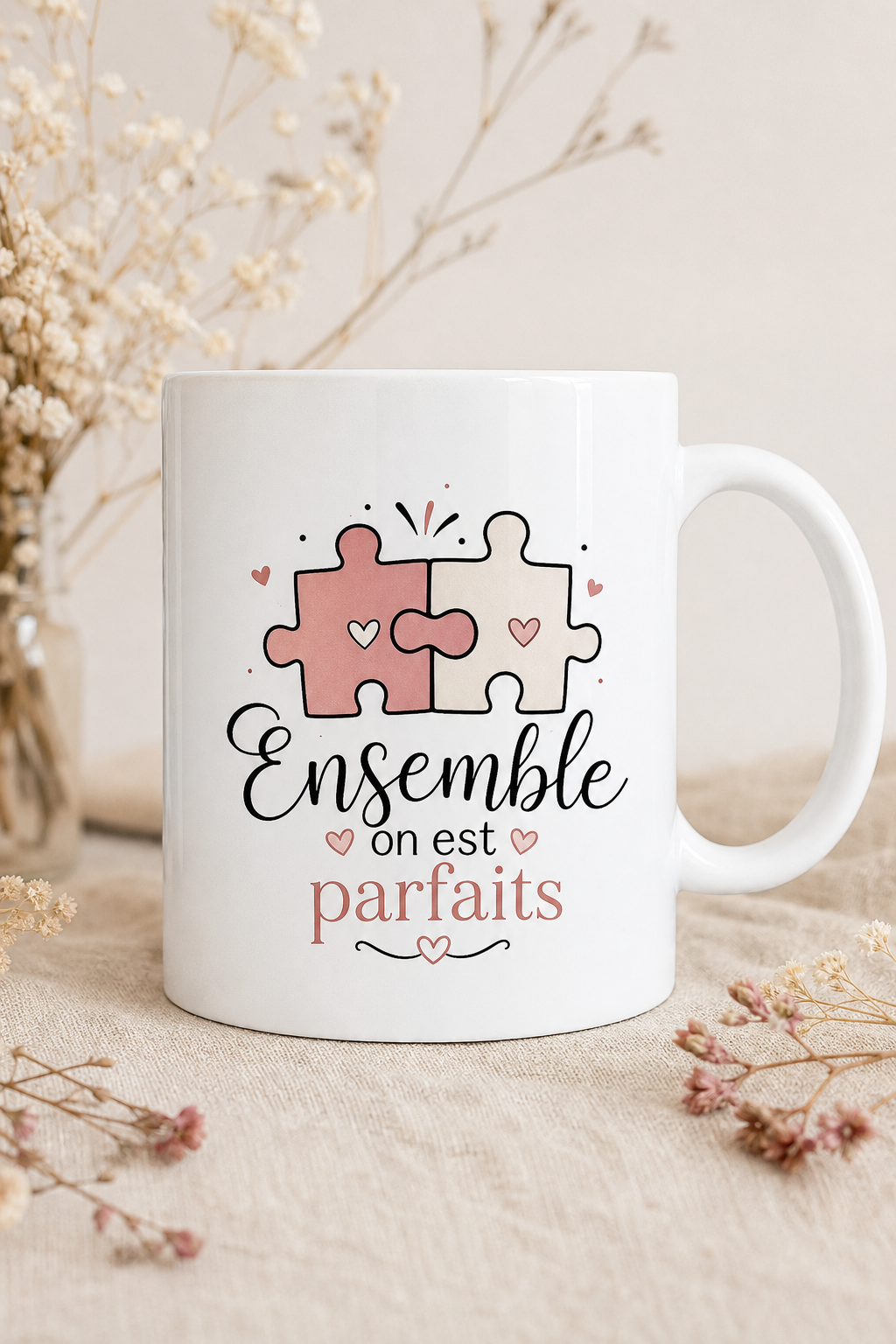Mug Valentin Couple personnalisé – amour partagé | Instant Mugs