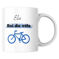 Mug vélo – tasse en céramique “Élu roi du vélo” personnalisable – Instant Mugs - Mug