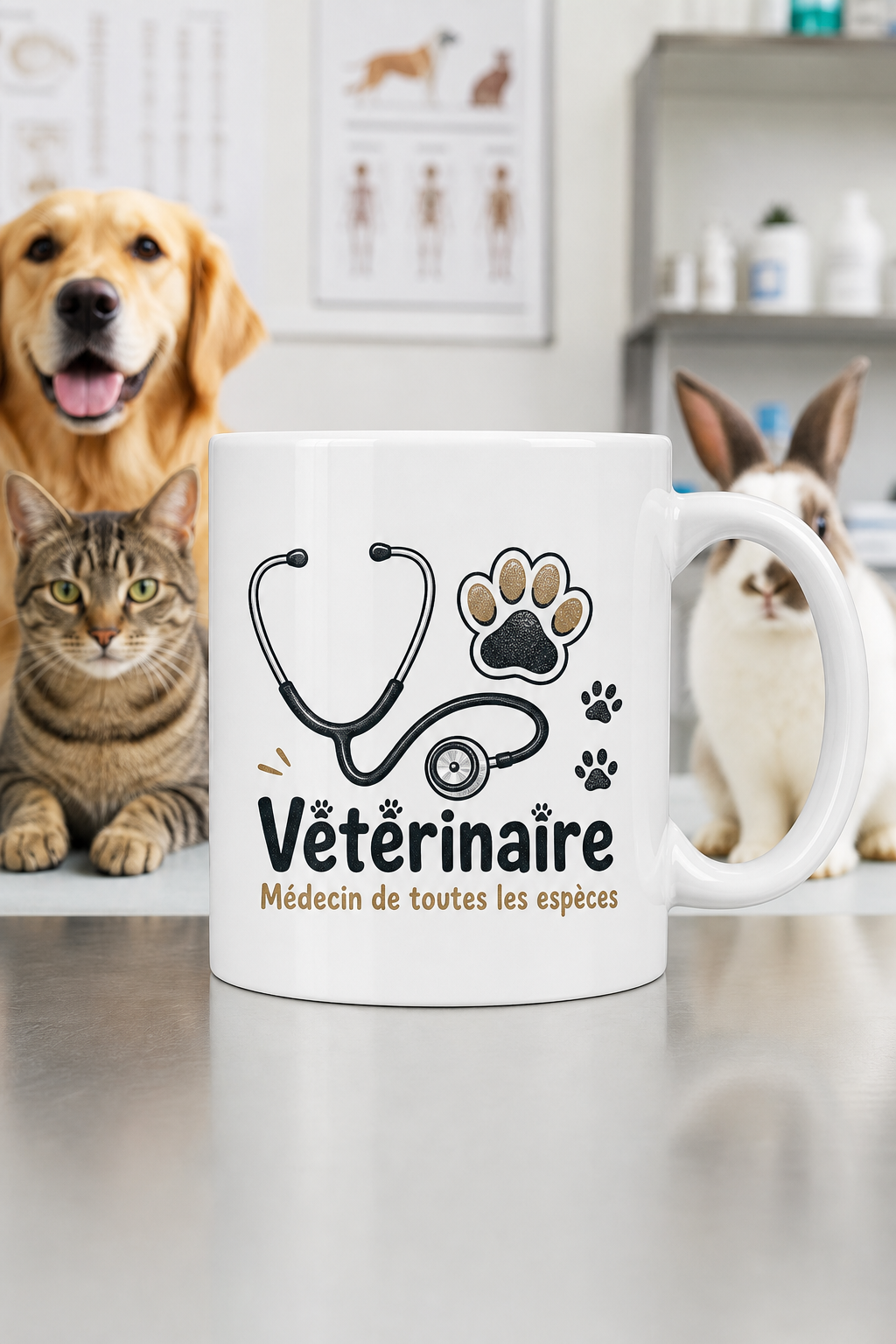 Mug Vétérinaire personnalisé – passion soins animaliers | Instant Mugs