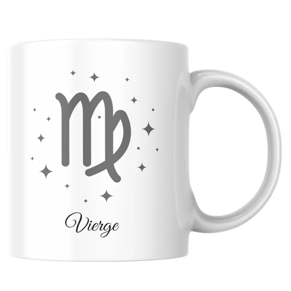 Mug céramique signe astrologique Vierge — tasse élégante zodiaque artisanale Made in France