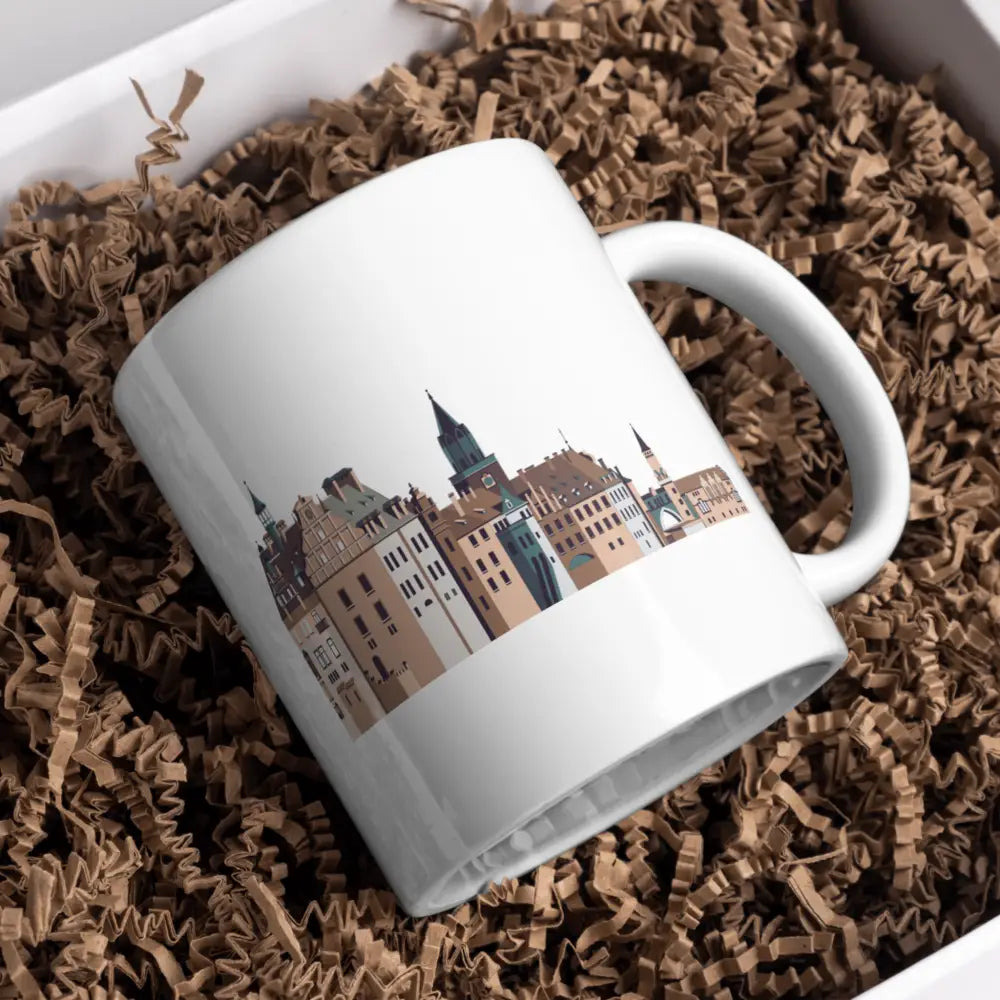 Tasse ville européenne & cadeau vue de face — mug céramique 330 ml nord de France