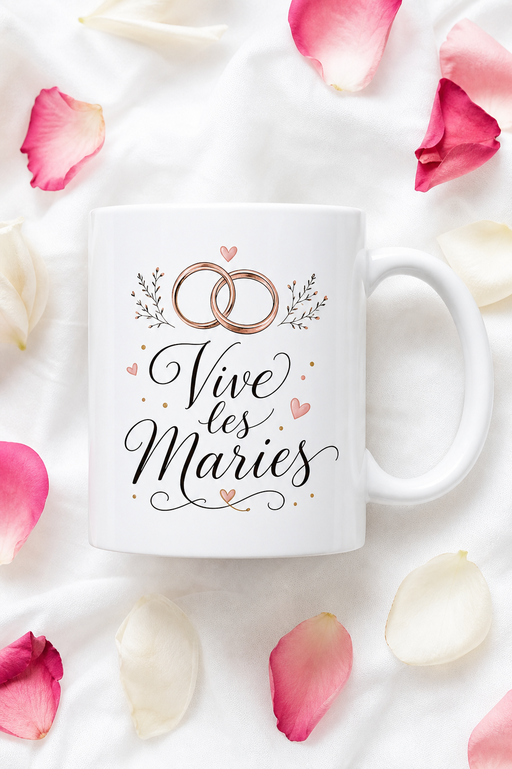 Mug Vive les Mariés personnalisé – toast joyeux pour l'union | Instant Mugs