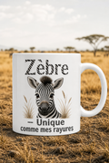 Mug Zèbre Unique personnalisé – beauté sauvage | Instant Mugs