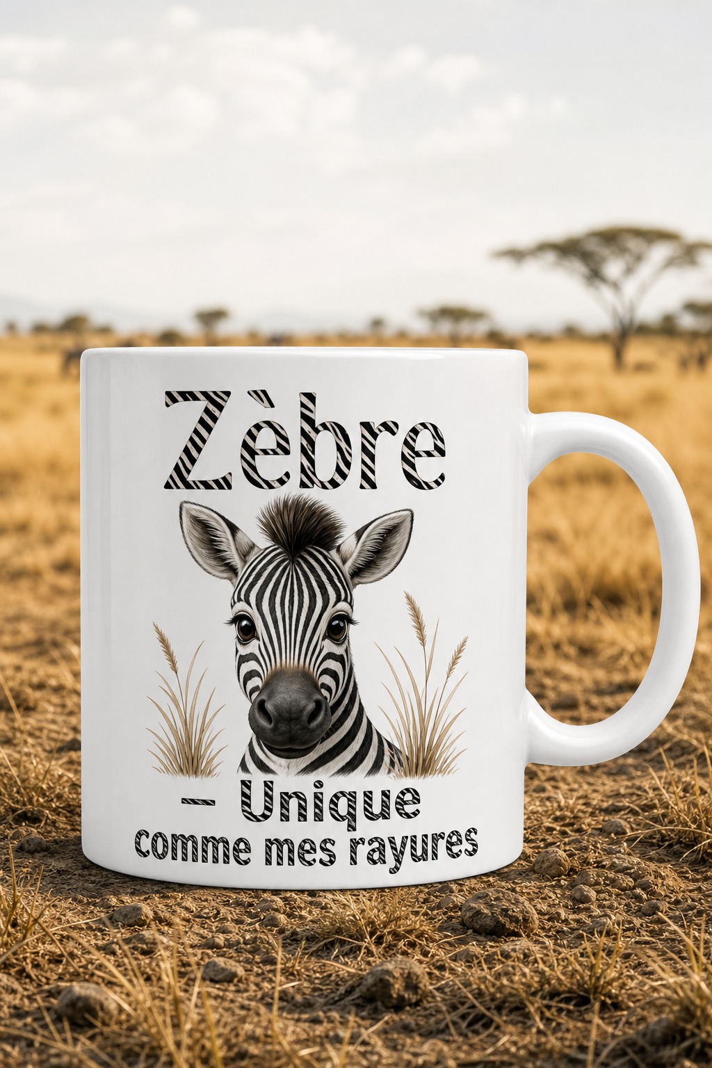 Mug Zèbre Unique personnalisé – beauté sauvage | Instant Mugs