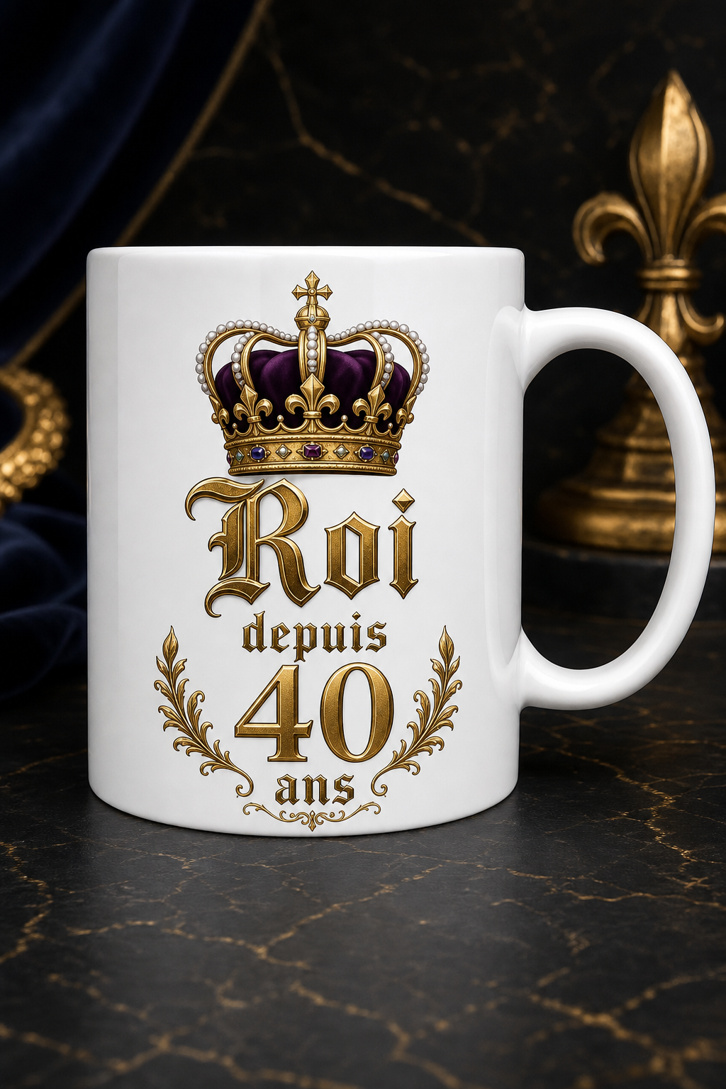 Mug 40 Ans Royal personnalisé – hommage chaleureux | Instant Mugs