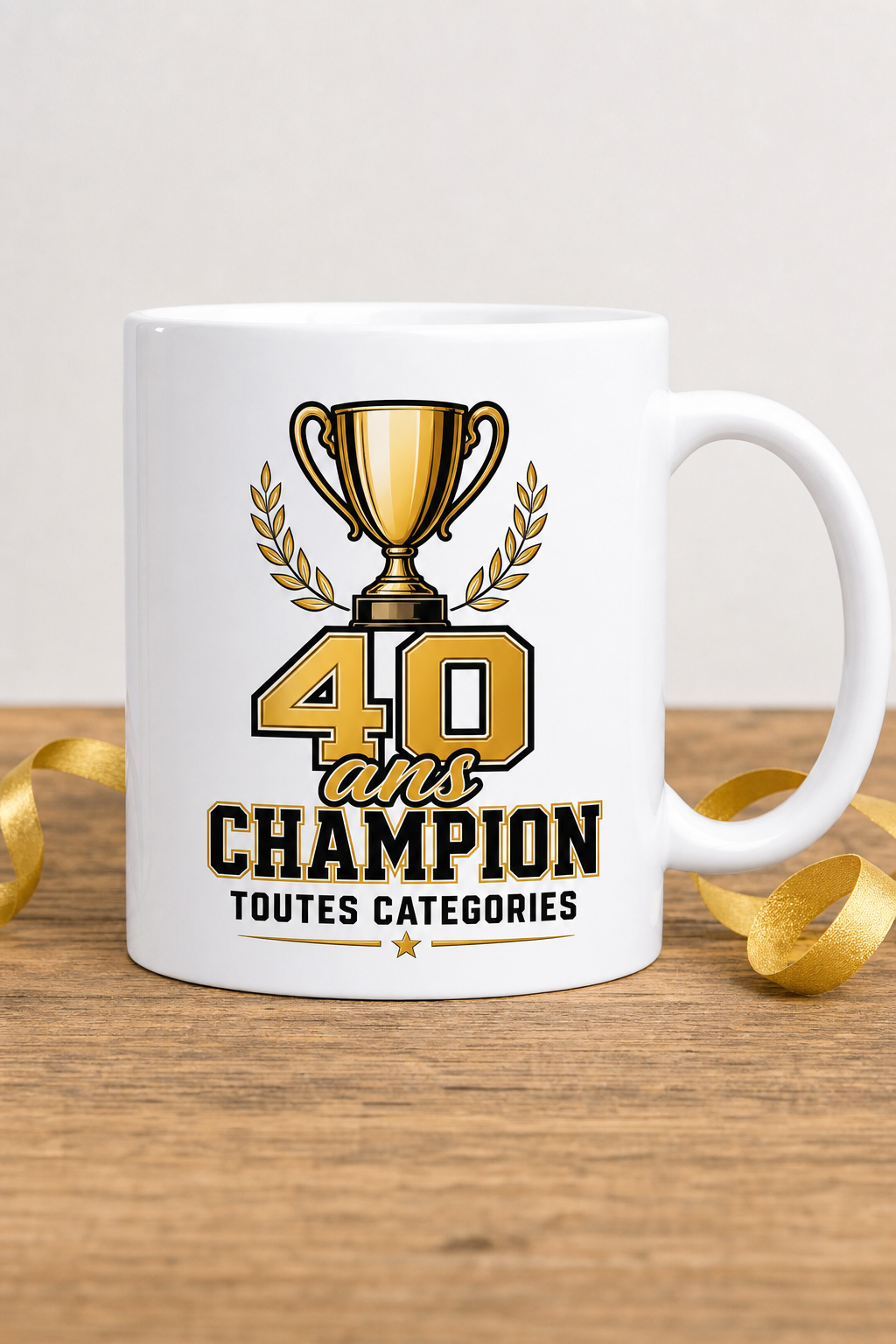 Mug 40 Ans Champion personnalisé – anniversaire émotion | Instant Mugs