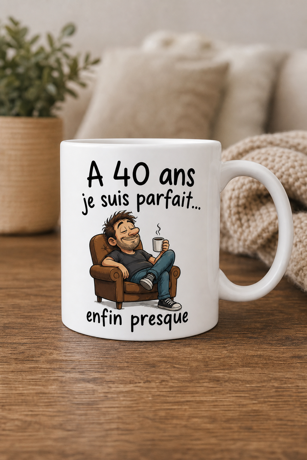 Mug 40 Ans Humour personnalisé – célébration légère | Instant Mugs
