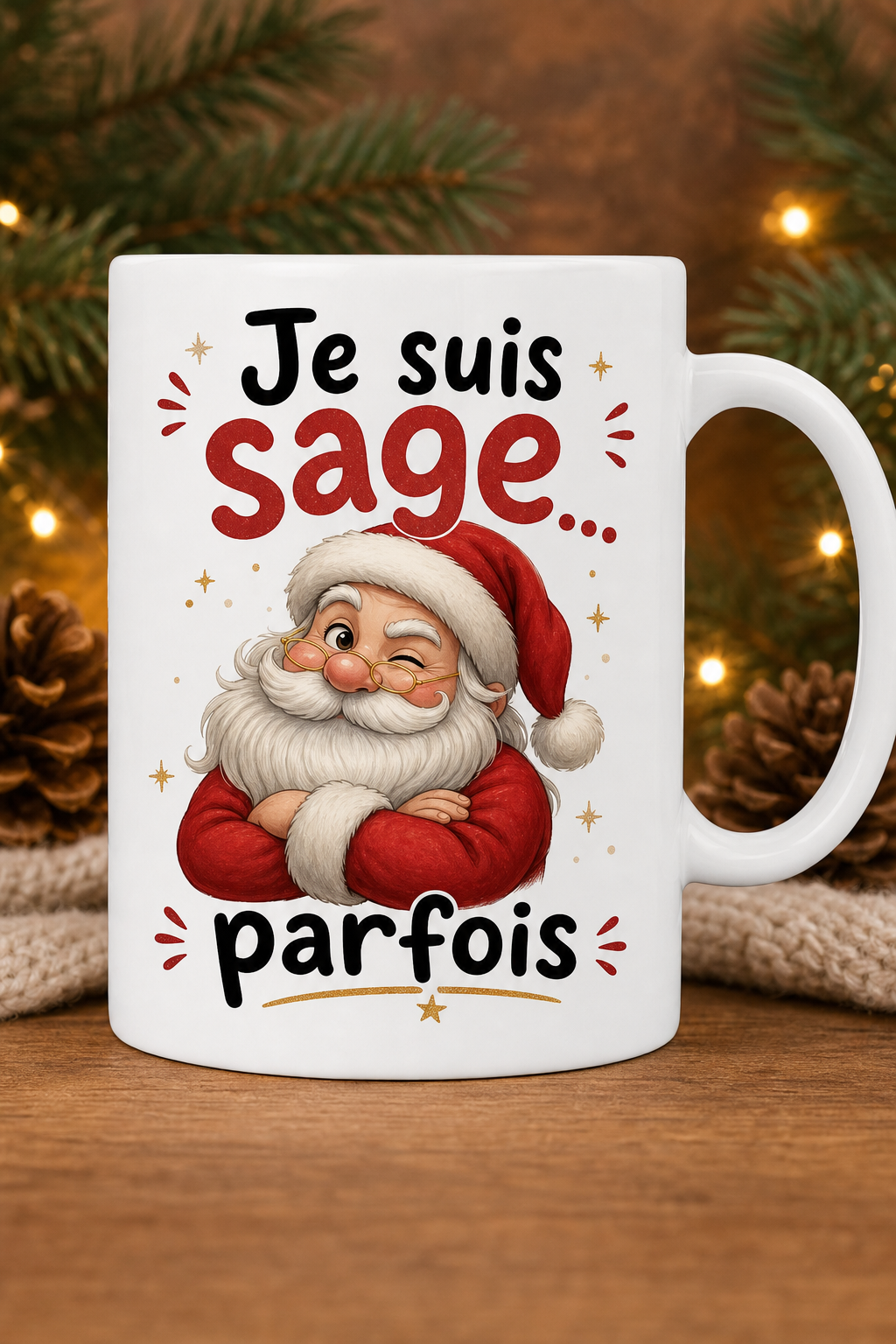 Mug Père Noël Humoristique personnalisé – cadeau Noël | Instant Mugs